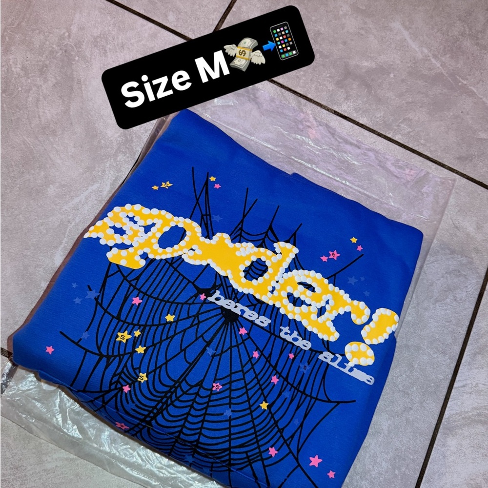 Spider Blue V-Neck Sweater